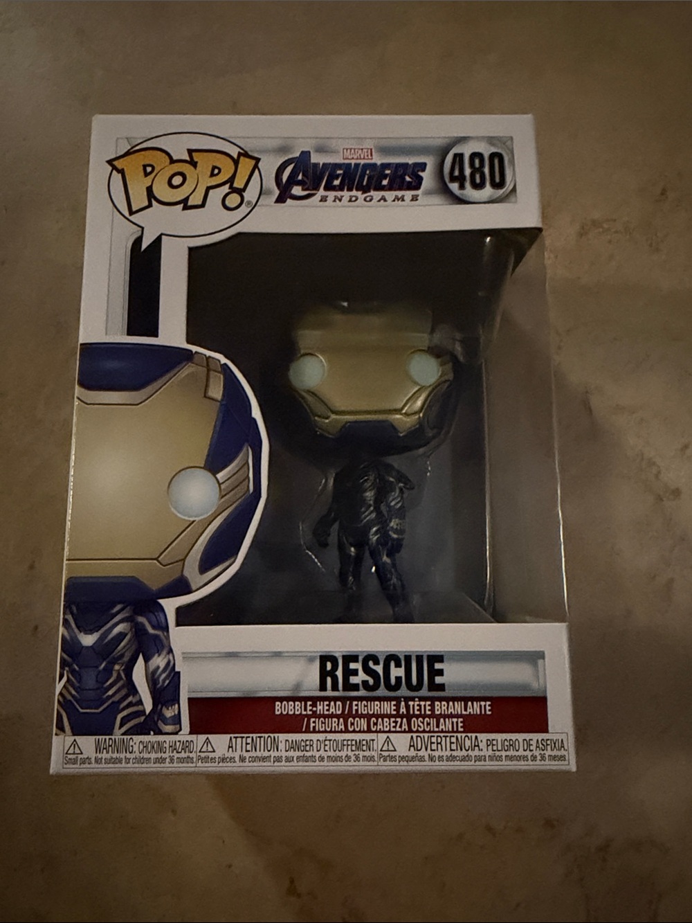 Funko Pop! Rescue Figure - Gold and Blue Marvel Avengers